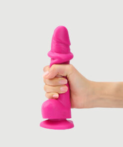 Strap-On-Me Sliding Skin Realistic Dil Medium - Fuchsia