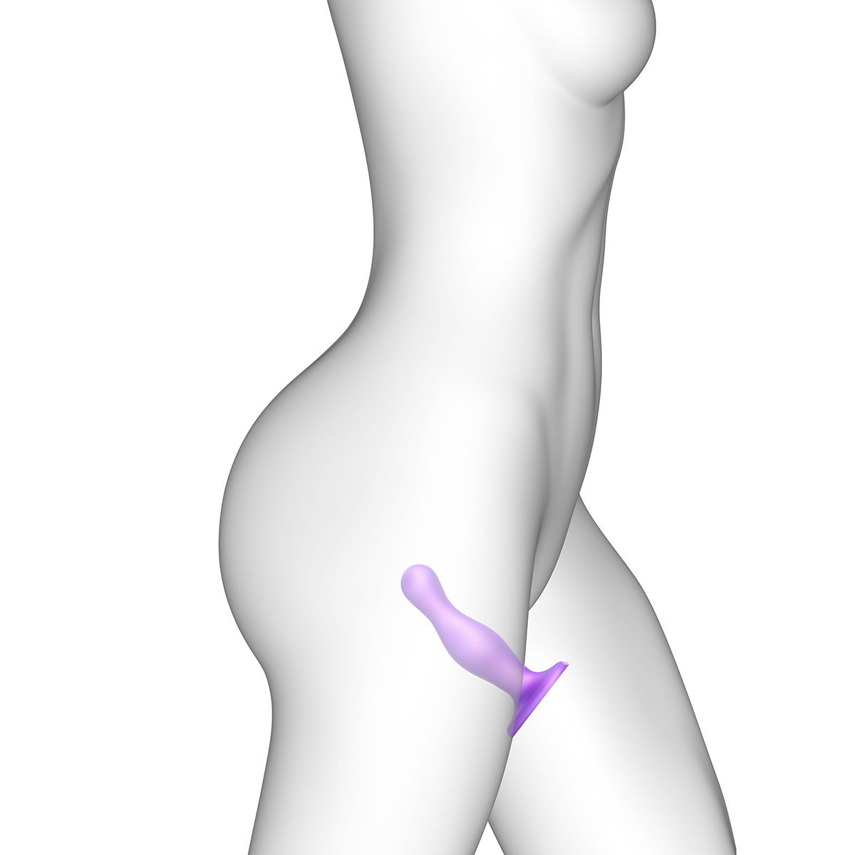 Strap-On-Me Curvy Plug Dil Metallic Purple - Small - Image 4