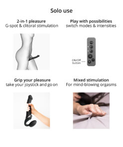 Alternative view of Strap-On-Me Multi-Orgasm Medium Bendable Strap-On - Blue