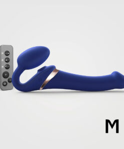 Strap-On-Me Multi-Orgasm Medium Bendable Strap-On - Blue