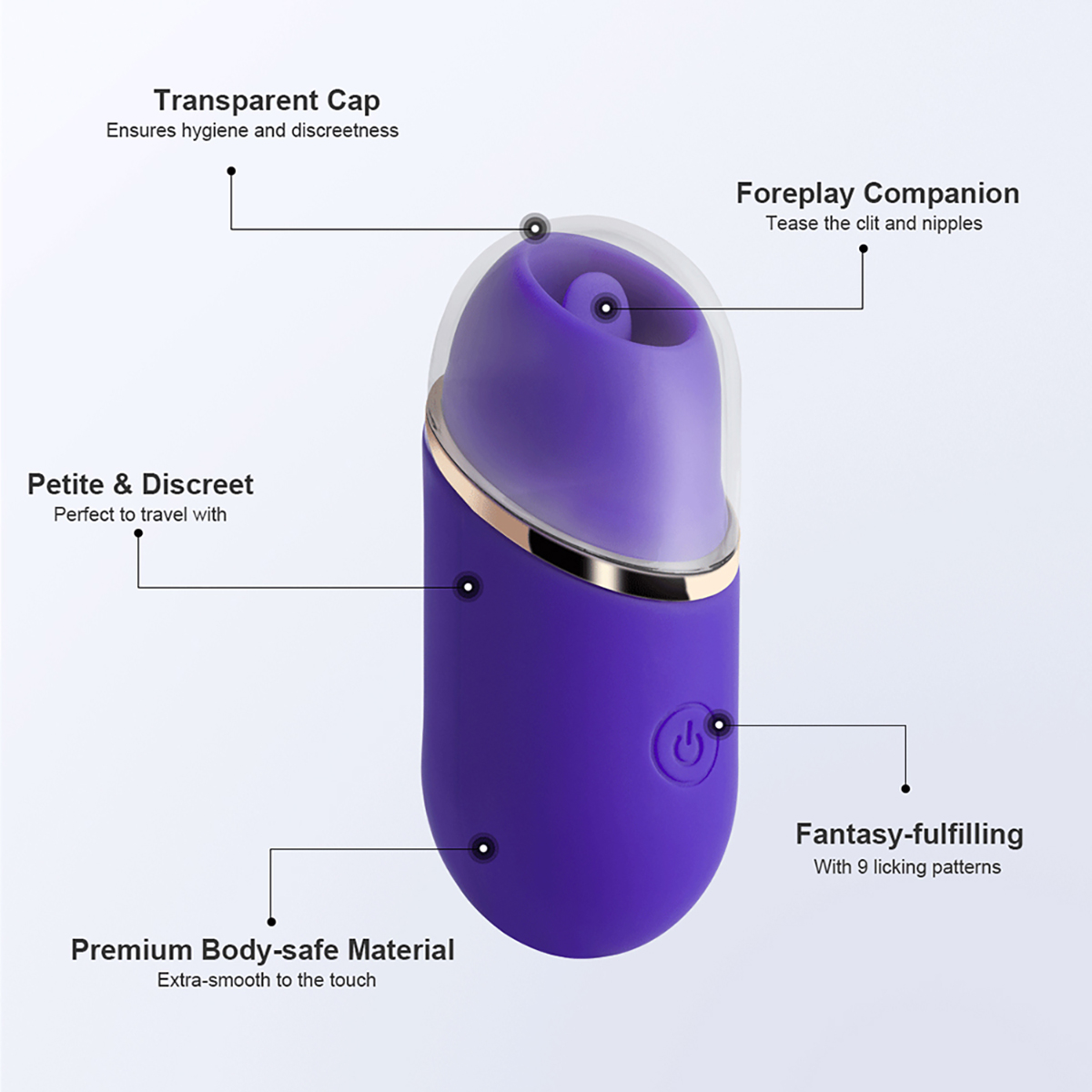 Abby Mini Clit Licking Vibrator - Purple - Image 4