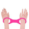 SS S&M Large Hot Pink Silicone Cuffs - Image 6