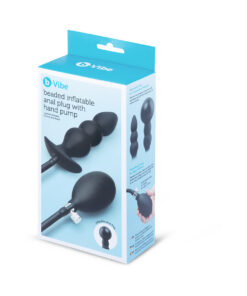 b-Vibe Beaded Inflatable Anal Plug with Hand Pump