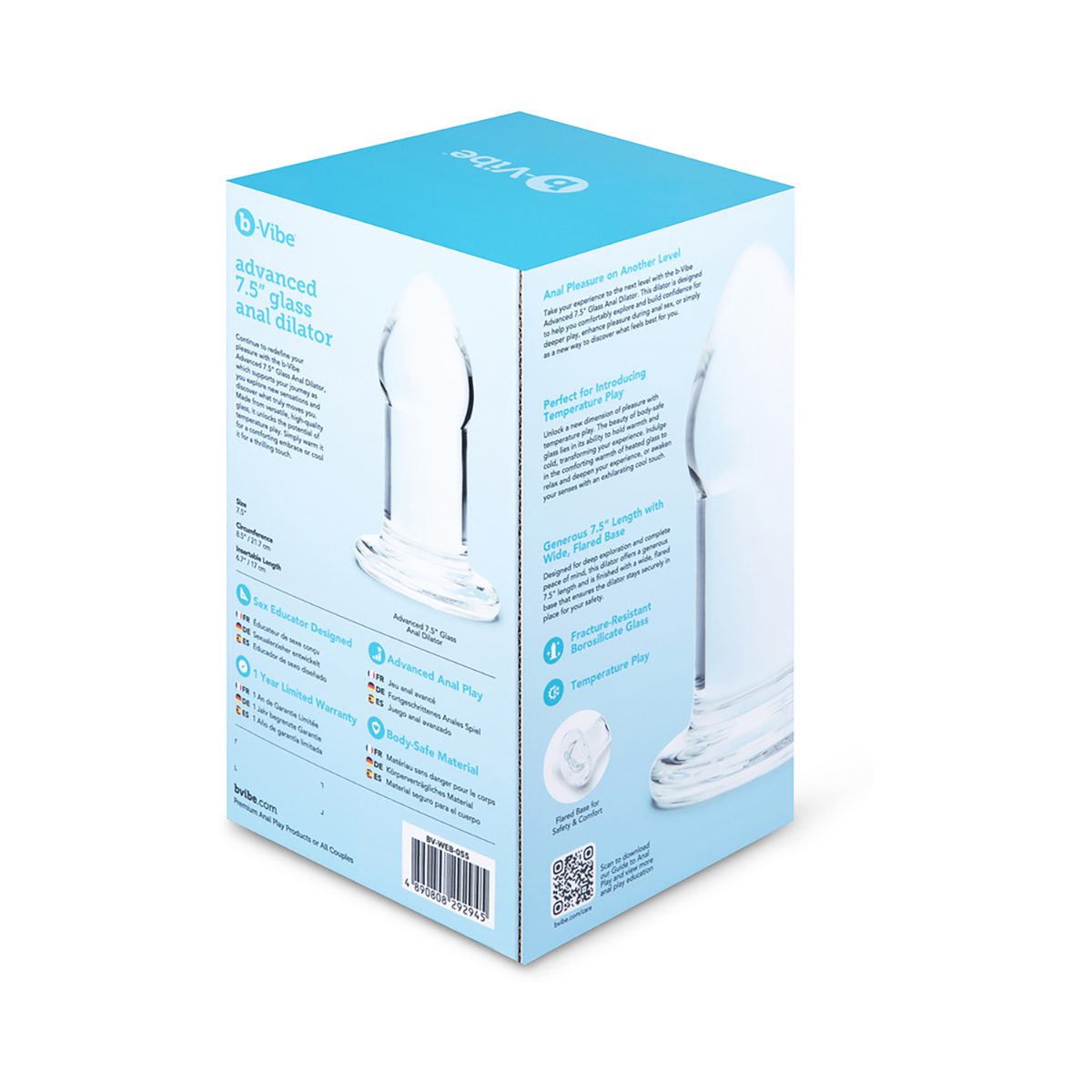 b Vibe Advanced 75 in Glass Anal Dilator - Image 2