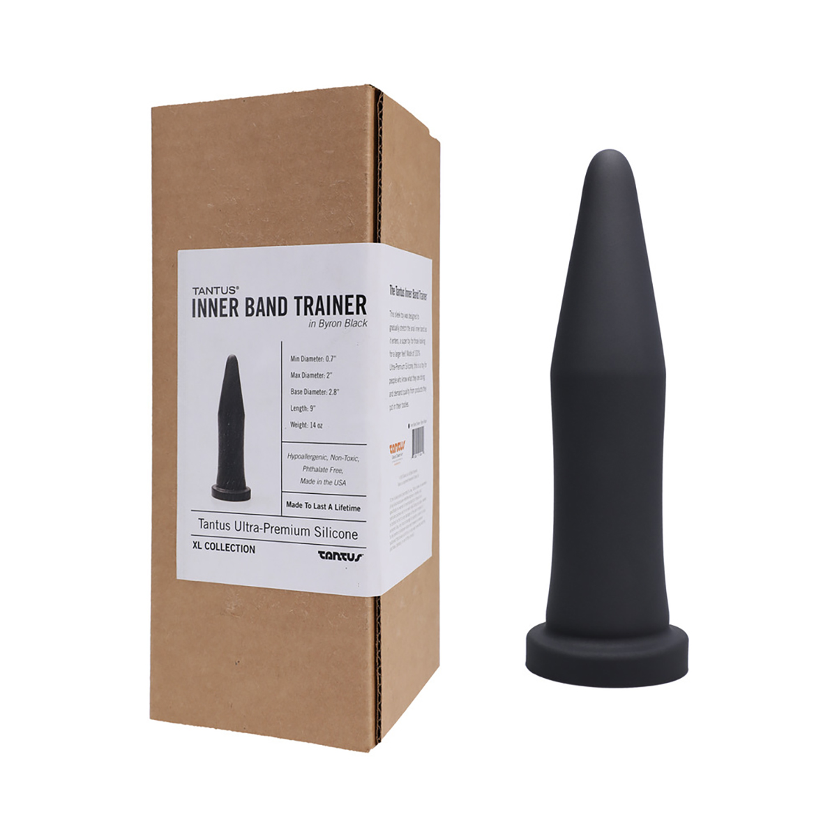 Tantus Inner Band Trainer Dildo Onyx BOX