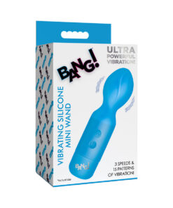 BANG! Vibrating Silicone Mini Wand Blue